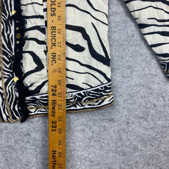 Chico’s jacket women’s L cardigan open Lagenlook geometric zebra boho‎ bold - Picture 9 of 11